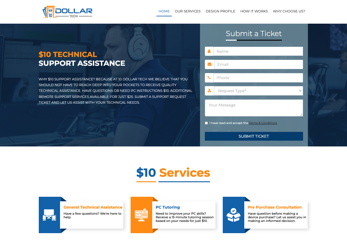 RV Landscaping website designed by Elite IT